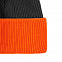 Шапка Snappy, темно-серая с оранжевым с логотипом в Самаре заказать по выгодной цене в кибермаркете AvroraStore