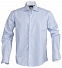 Рубашка мужская в полоску RENO, голубая с логотипом в Самаре заказать по выгодной цене в кибермаркете AvroraStore