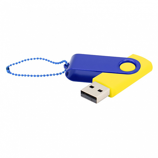 Флешка Designer To Go 2.0 USB 16Gb, желтый/синий с логотипом в Самаре заказать по выгодной цене в кибермаркете AvroraStore