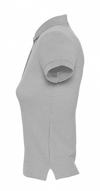 Рубашка поло женская PEOPLE 210, серый меланж с логотипом в Самаре заказать по выгодной цене в кибермаркете AvroraStore