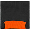 Шарф Snappy, темно-серый с оранжевым с логотипом в Самаре заказать по выгодной цене в кибермаркете AvroraStore