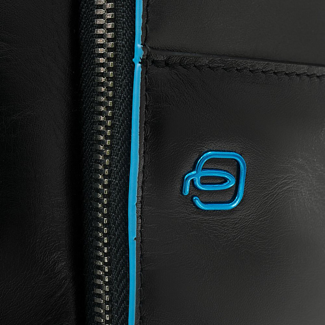 Сумка с отделением для ноутбука Piquadro Blue Square, черная с логотипом в Самаре заказать по выгодной цене в кибермаркете AvroraStore