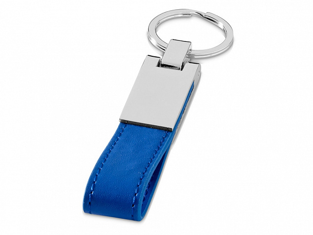 Брелок с ремешком Альбин, синий с логотипом в Самаре заказать по выгодной цене в кибермаркете AvroraStore