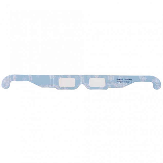 Новогодние 3D очки «Снежинки», голубые с логотипом в Самаре заказать по выгодной цене в кибермаркете AvroraStore