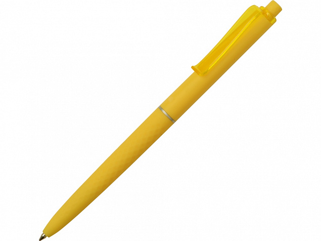 Ручка пластиковая soft-touch шариковая Plane, желтый с логотипом в Самаре заказать по выгодной цене в кибермаркете AvroraStore