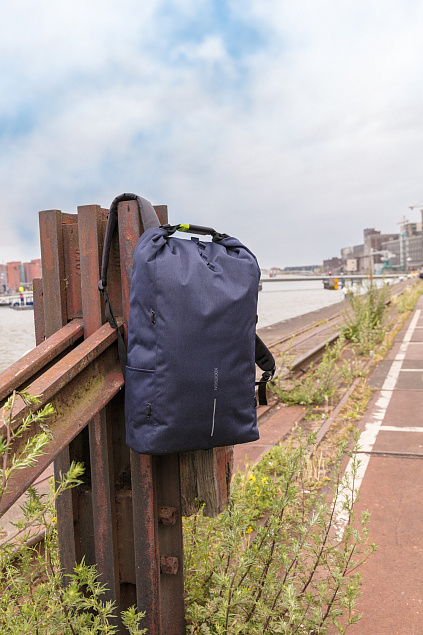 Рюкзак Urban Lite с защитой от карманников, синий с логотипом в Самаре заказать по выгодной цене в кибермаркете AvroraStore