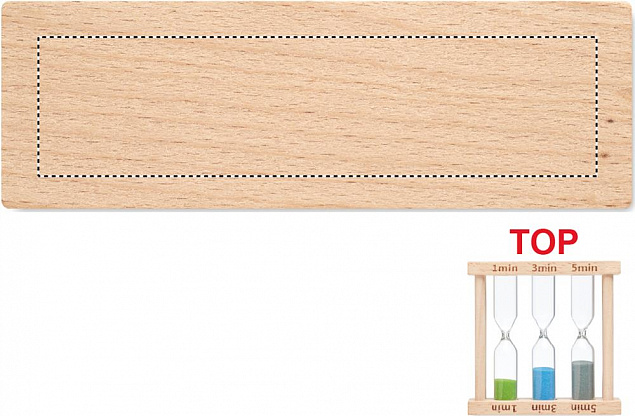 Набор из 3 деревянных песочных с логотипом в Самаре заказать по выгодной цене в кибермаркете AvroraStore