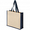 Холщовая сумка для покупок Bagari с черной отделкой с логотипом в Самаре заказать по выгодной цене в кибермаркете AvroraStore