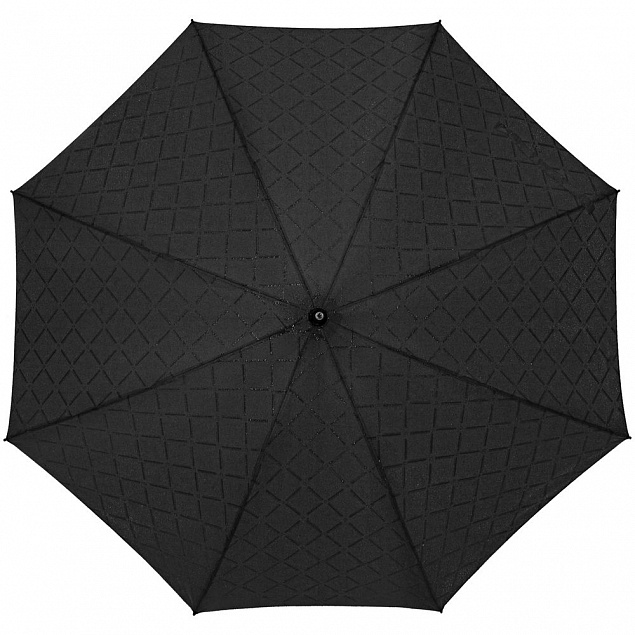 Зонт-трость Magic с проявляющимся рисунком в клетку, черный с логотипом в Самаре заказать по выгодной цене в кибермаркете AvroraStore