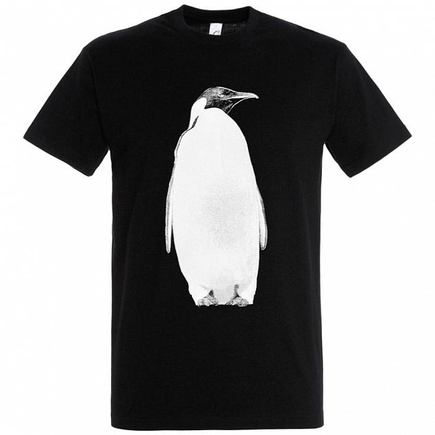 Футболка мужская Like a Penguin, черная с логотипом в Самаре заказать по выгодной цене в кибермаркете AvroraStore