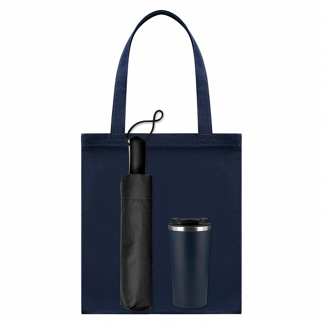 Подарочный набор Levante, синий (зонт, термокружка, шоппер) с логотипом в Самаре заказать по выгодной цене в кибермаркете AvroraStore