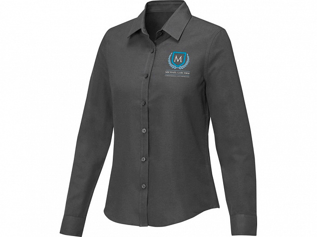 Pollux Женская рубашка с длинным рукавом, storm grey с логотипом в Самаре заказать по выгодной цене в кибермаркете AvroraStore