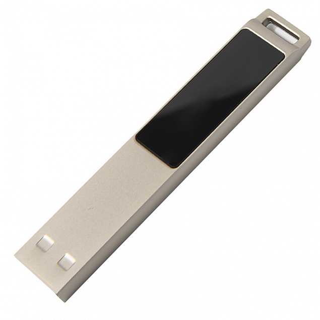 USB flash-карта LED с белой подсветкой (32Гб), серебристая, 6,6х1,2х0,45 см, металл с логотипом в Самаре заказать по выгодной цене в кибермаркете AvroraStore