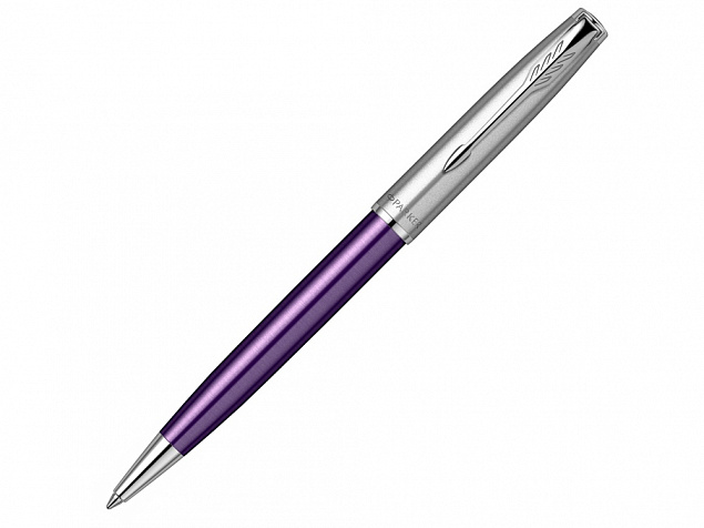 Ручка шариковая Parker «Sonnet Essentials Violet SB Steel CT» с логотипом в Самаре заказать по выгодной цене в кибермаркете AvroraStore