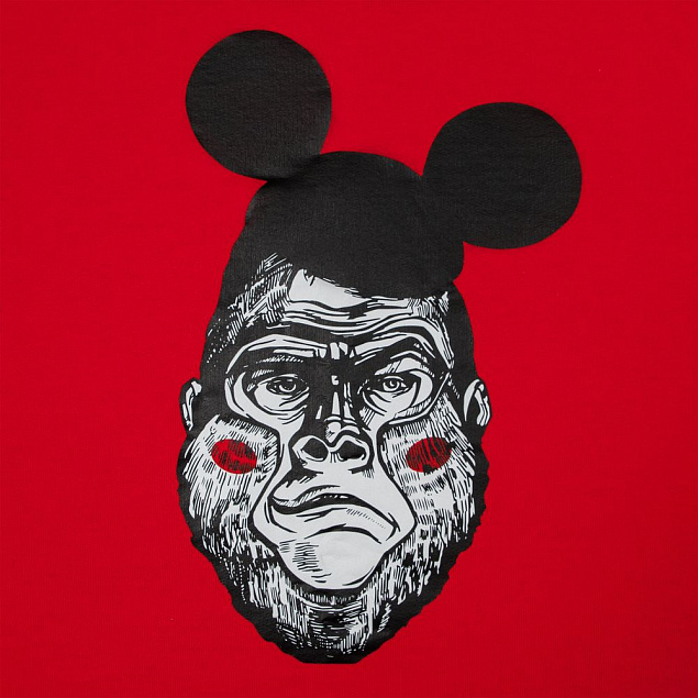 Толстовка Monkey Mouse, красная с логотипом в Самаре заказать по выгодной цене в кибермаркете AvroraStore