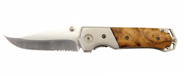 Нож складной HUNTER, коричневый, серебристый с логотипом в Самаре заказать по выгодной цене в кибермаркете AvroraStore