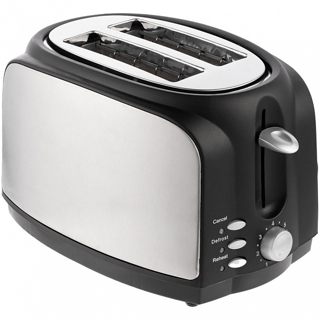 Электрический тостер Postre, серебристо-черный с логотипом в Самаре заказать по выгодной цене в кибермаркете AvroraStore