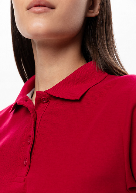 Рубашка поло Рубашка женская 04WL Бордовый с логотипом в Самаре заказать по выгодной цене в кибермаркете AvroraStore