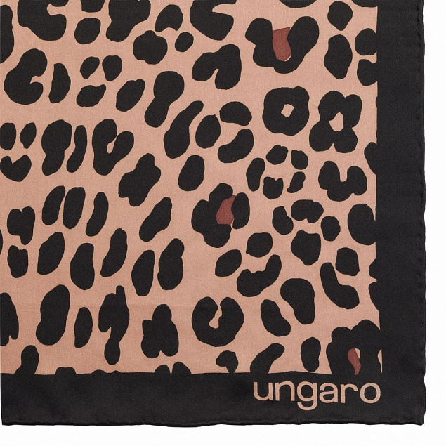 Платок Leopardo Silk, коричневый с логотипом в Самаре заказать по выгодной цене в кибермаркете AvroraStore