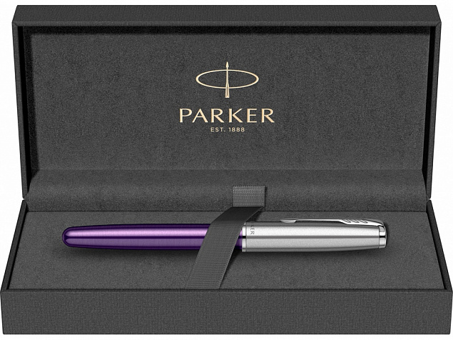 Ручка-роллер Parker «Sonnet Essentials Violet SB Steel CT» с логотипом в Самаре заказать по выгодной цене в кибермаркете AvroraStore