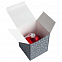 Елочный шар «Скандинавский узор», 8 см, красный с логотипом в Самаре заказать по выгодной цене в кибермаркете AvroraStore