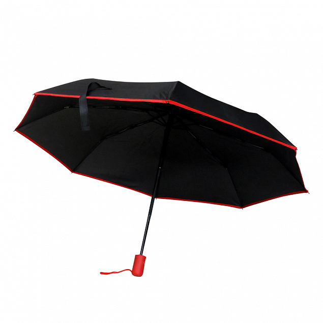 Противоштормовой автоматический зонт Line, красный с логотипом в Самаре заказать по выгодной цене в кибермаркете AvroraStore