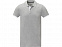 Morgan Двухцветное мужское поло с коротким рукавом , серый яркий с логотипом в Самаре заказать по выгодной цене в кибермаркете AvroraStore