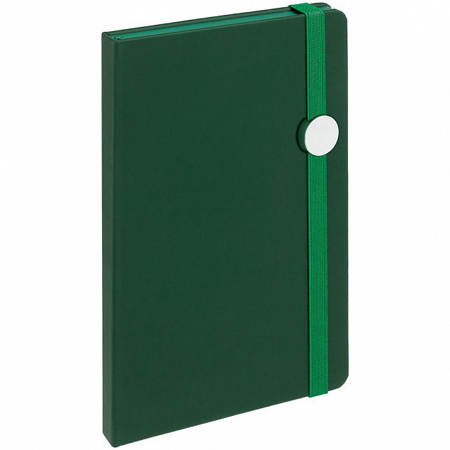 Блокнот Shall Round, зеленый с логотипом в Самаре заказать по выгодной цене в кибермаркете AvroraStore