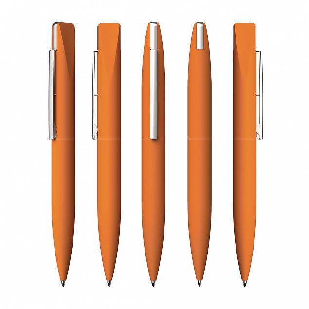 Ручка шариковая "Callisto" с флеш-картой 16Gb, оранжевый, покрытие soft touch с логотипом в Самаре заказать по выгодной цене в кибермаркете AvroraStore