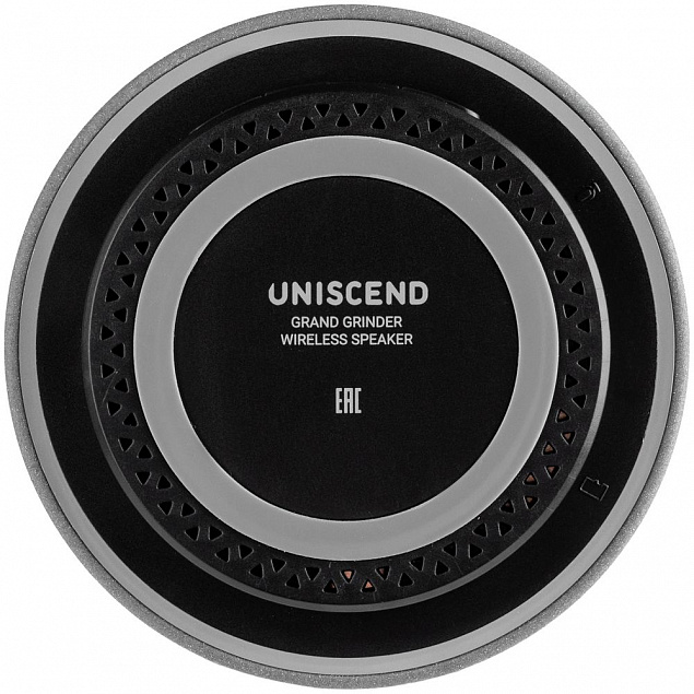 Беспроводная колонка Uniscend Grand Grinder, серая с логотипом в Самаре заказать по выгодной цене в кибермаркете AvroraStore