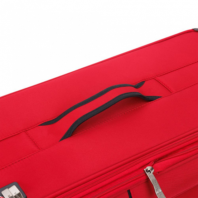 Чемодан Brosno M, красный с логотипом в Самаре заказать по выгодной цене в кибермаркете AvroraStore