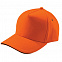 Бейсболка Unit Сlassic, оранжевая с черным кантом с логотипом в Самаре заказать по выгодной цене в кибермаркете AvroraStore