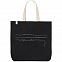 Холщовая сумка с вышивкой «Линия наименьшего сопротивления», черная с логотипом в Самаре заказать по выгодной цене в кибермаркете AvroraStore