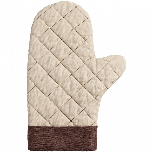 Прихватка-рукавица Keep Palms, бежевая с логотипом в Самаре заказать по выгодной цене в кибермаркете AvroraStore