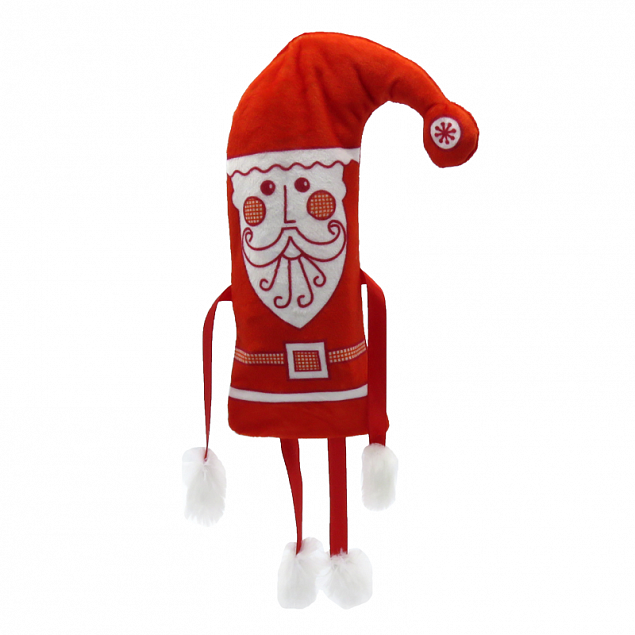Новогодний колпачок забавный Дед мороз V1 с логотипом в Самаре заказать по выгодной цене в кибермаркете AvroraStore
