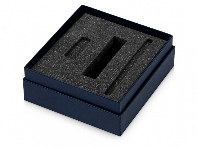 Коробка с ложементом Smooth M для зарядного устройства, ручки и флешки с логотипом в Самаре заказать по выгодной цене в кибермаркете AvroraStore