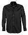 Рубашка мужская с длинным рукавом Brighton, черная с логотипом в Самаре заказать по выгодной цене в кибермаркете AvroraStore