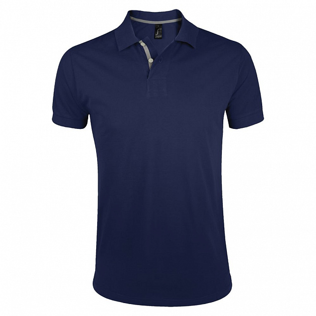 Рубашка поло мужская Portland Men 200 темно-синяя с логотипом в Самаре заказать по выгодной цене в кибермаркете AvroraStore