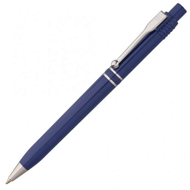 Ручка шариковая Raja Chrome, синяя с логотипом в Самаре заказать по выгодной цене в кибермаркете AvroraStore