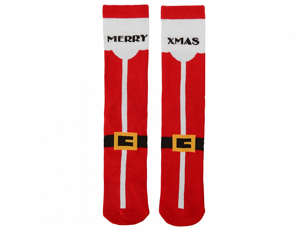 Набор носков с рождественской символикой в мешке мужские, 2 пары, красный с логотипом в Самаре заказать по выгодной цене в кибермаркете AvroraStore
